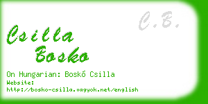 csilla bosko business card